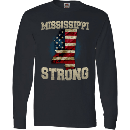 Mississippi Strong Limited Edition Print T-Shirt & Apparel Long Sleeve Black