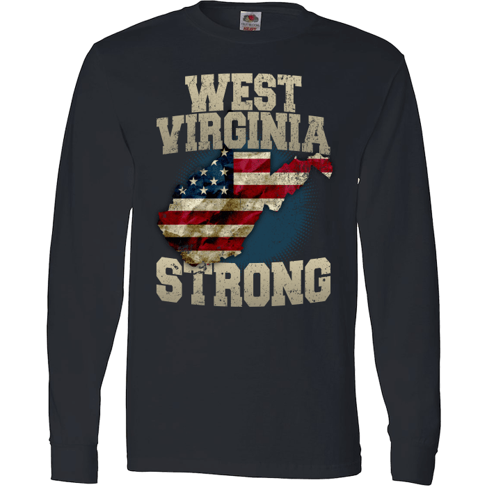 West Virginia Strong T-Shirt & Apparel WV Strong Long Sleeve Black