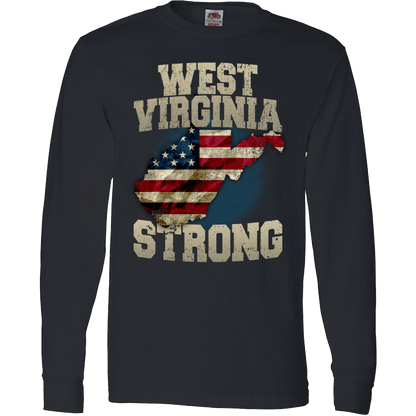 West Virginia Strong T-Shirt & Apparel WV Strong Long Sleeve Black