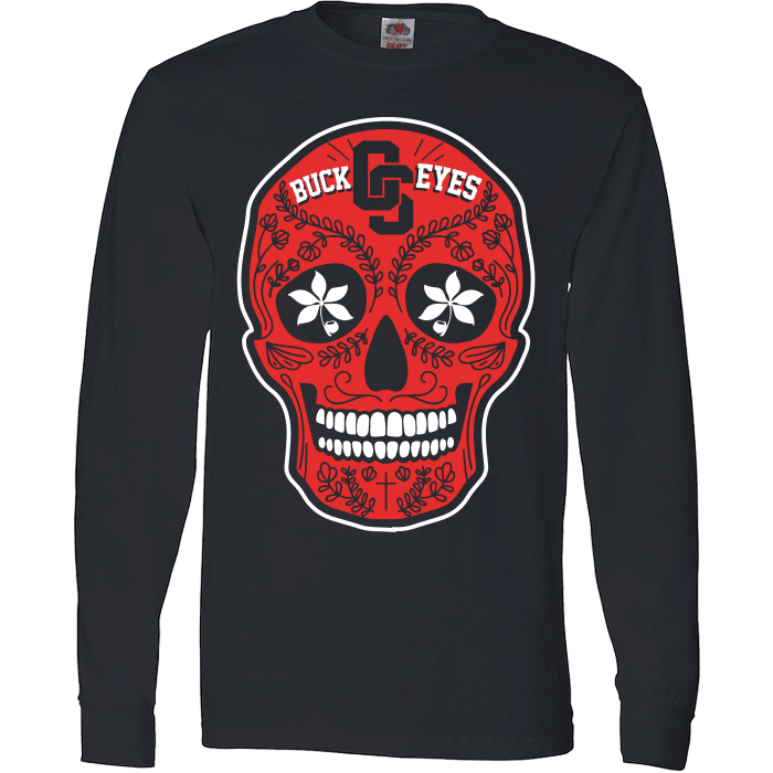 Ohio Skull Limited Edition Print T-Shirt & Apparel Long Sleeve Black