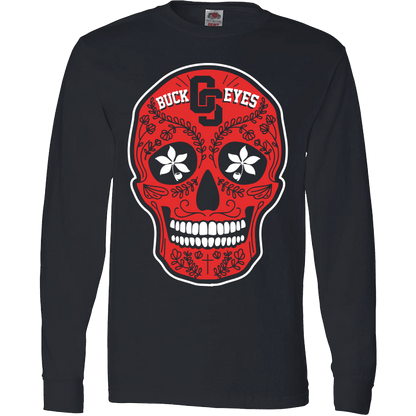 Ohio Skull Limited Edition Print T-Shirt & Apparel Long Sleeve Black