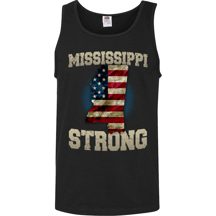 Mississippi Strong Limited Edition Print T-Shirt & Apparel Unisex Tank Top Black