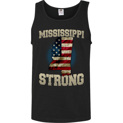 Mississippi Strong Limited Edition Print T-Shirt & Apparel Unisex Tank Top Black