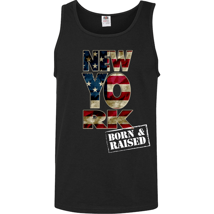 New York Born & Raised Limited Edition Print T-Shirt & Apparel Unisex Tank Top Black
