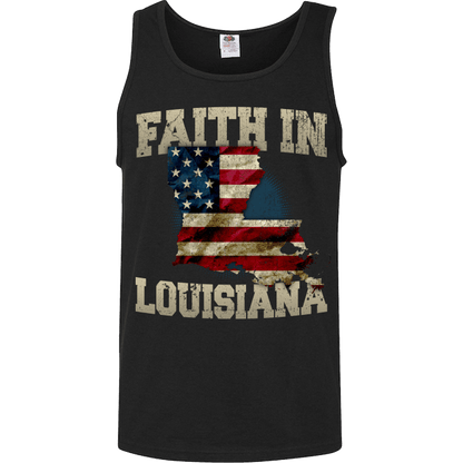 Faith In Louisiana Limited Edition Print T-Shirt & Apparel Unisex Tank Top Black