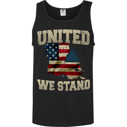 United We Stand Louisiana Limited Edition Print T-Shirt & Apparel Unisex Tank Top Black