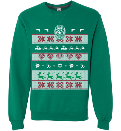 Police Christmas Long Sleeve Crewneck Clover