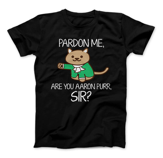 Aaron Burr Pardon Me, Are You Aaron Purr Sir? Funny Hamilton T-Shirt For Fans Black