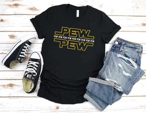 Image of Pew Pew Pew T-Shirt - Love Family & Home