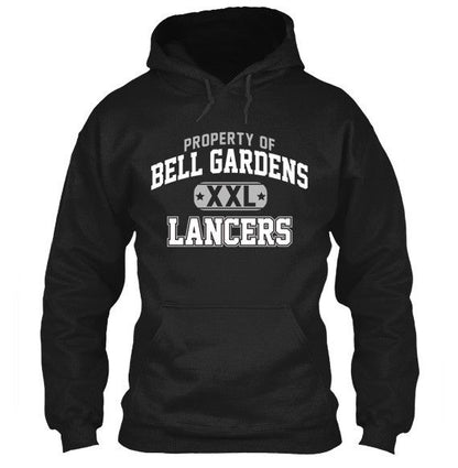Property of Bell Gardens Lancers Apparel Black Hoodie