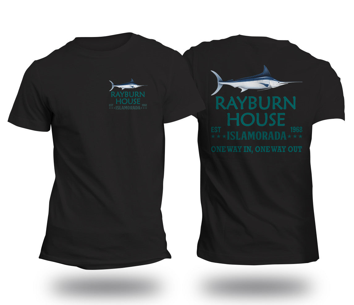 Rayburn House EST 1968 T-Shirt Islamorada Florida Bloodline Black Standard T