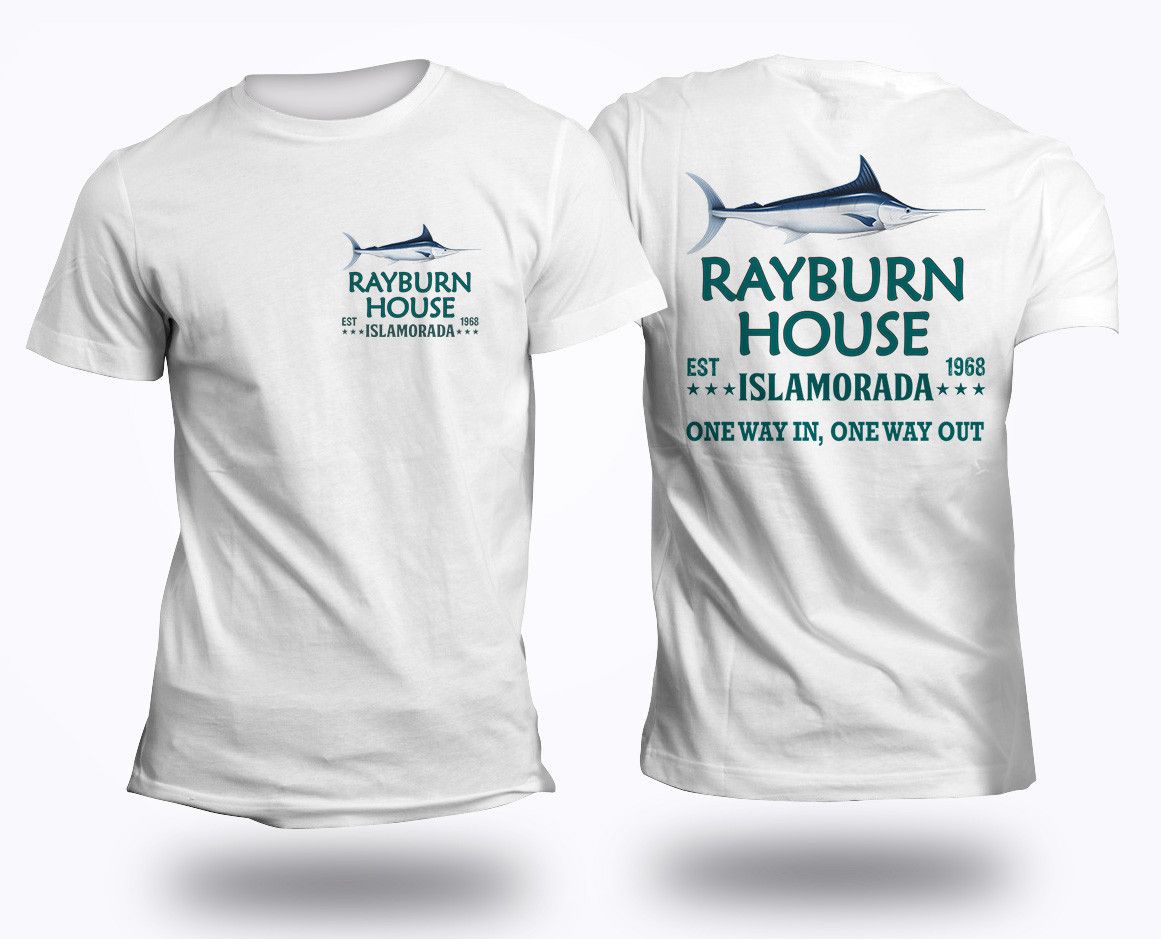 Rayburn House EST 1968 T-Shirt Islamorada Florida Bloodline White Standard T