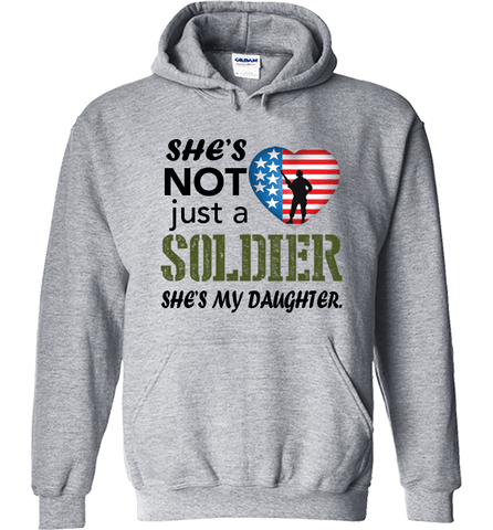Image of She's Not Just A Soldier She's My Daughter Apparel (Can Be Personalized) - Love Family & Home