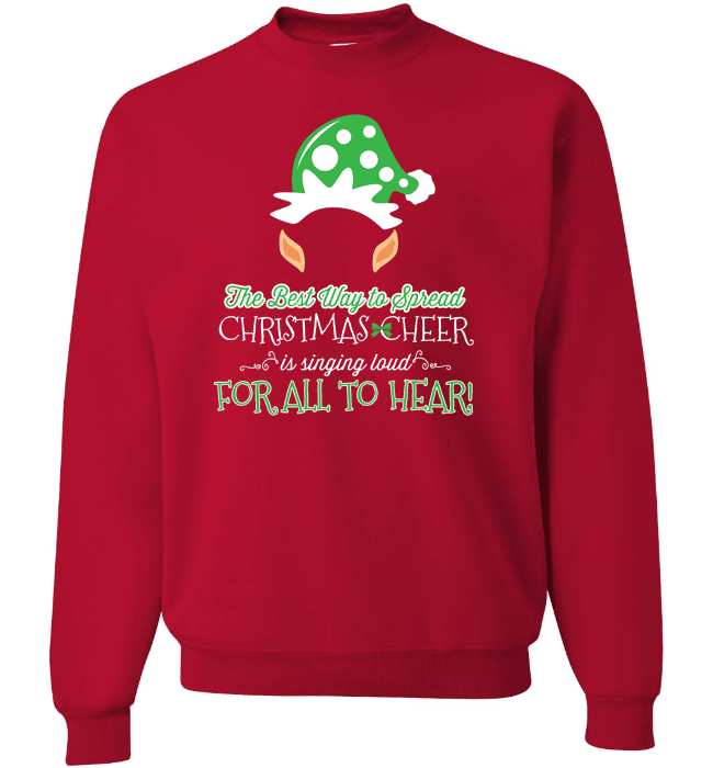 Sing Loud For All To Hear Long Sleeve Crewneck Red