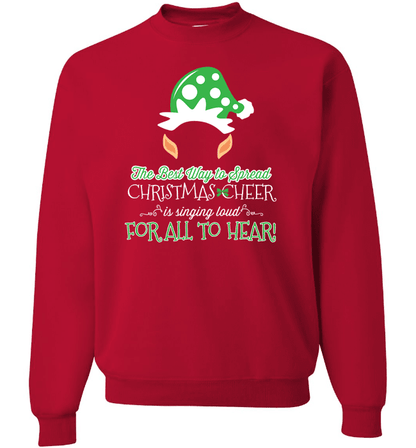 Sing Loud For All To Hear Long Sleeve Crewneck Red