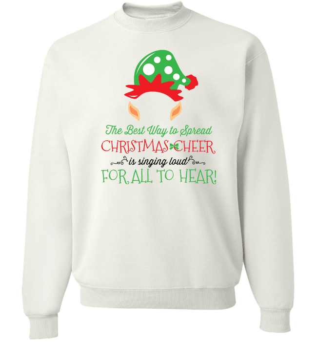Sing Loud For All To Hear Long Sleeve Crewneck White