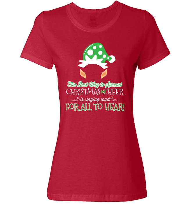Sing Loud For All To Hear Ladies T Red