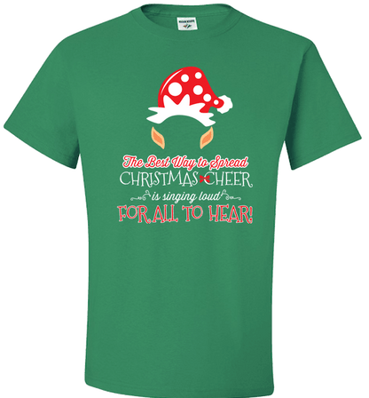Sing Loud For All To Hear Standard Fit T Green