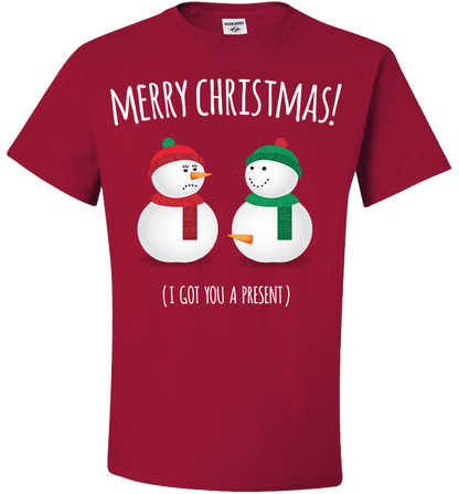Snowmen Standard Fit T Red