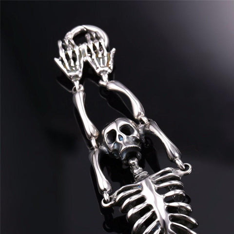Image of Skeleton Bending Skull Bones Stainless Steel Bracelet - Love Family & Home