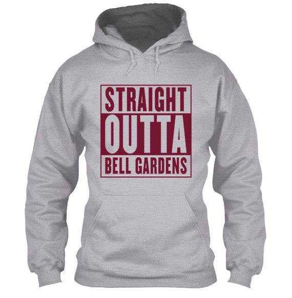 Straight Outta Bell Gardens Apparel Heather Gray Hoodie
