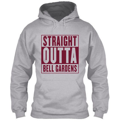 Straight Outta Bell Gardens Apparel Heather Gray Hoodie