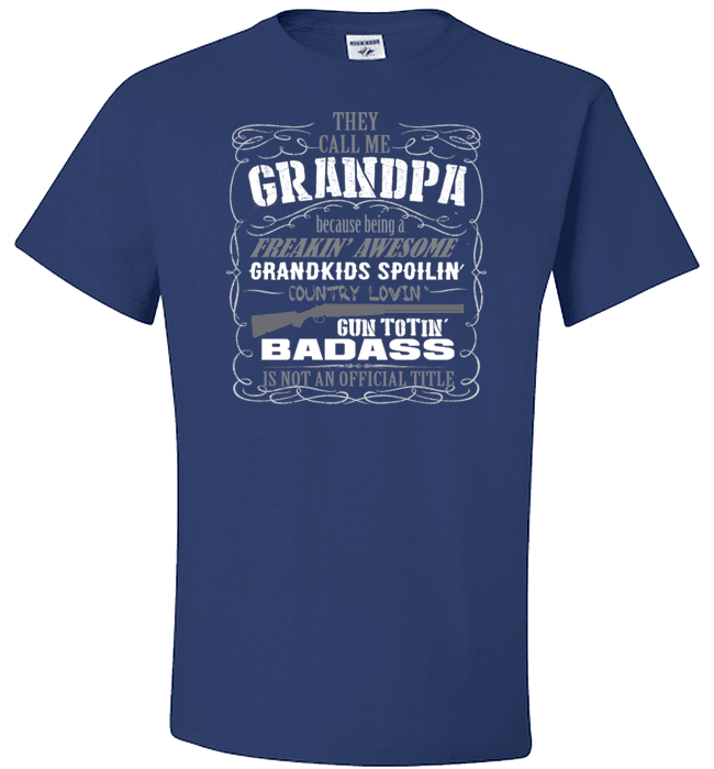 They Call Me Grandpa - Papaw Country Personalized T-Shirt Standard Fit T Navy
