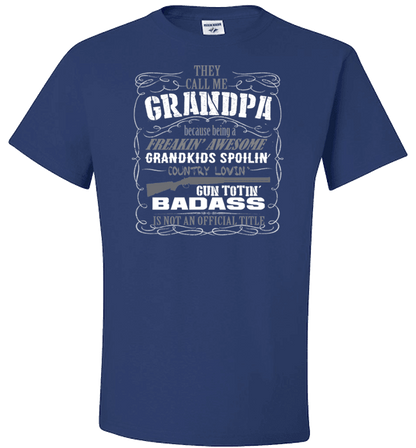 They Call Me Grandpa - Papaw Country Personalized T-Shirt Standard Fit T Navy