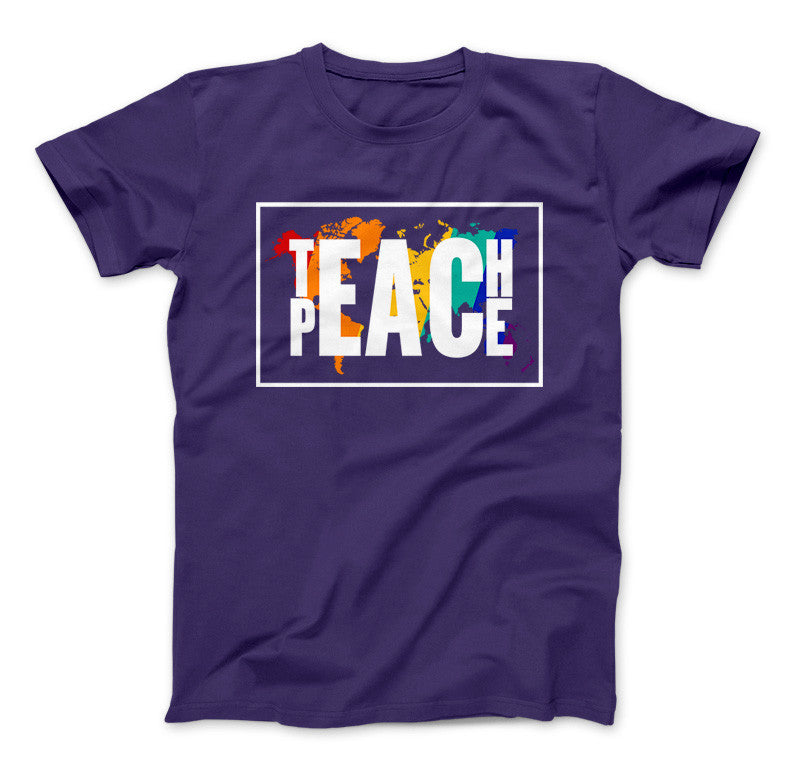 Teach Peace T-Shirt Purple Standard T