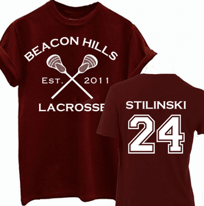 Stilinski 24 Teen Wolf Beacon Hills Inspired Lacrosse T-Shirt or Stilinski Hoodie - Love Family & Home