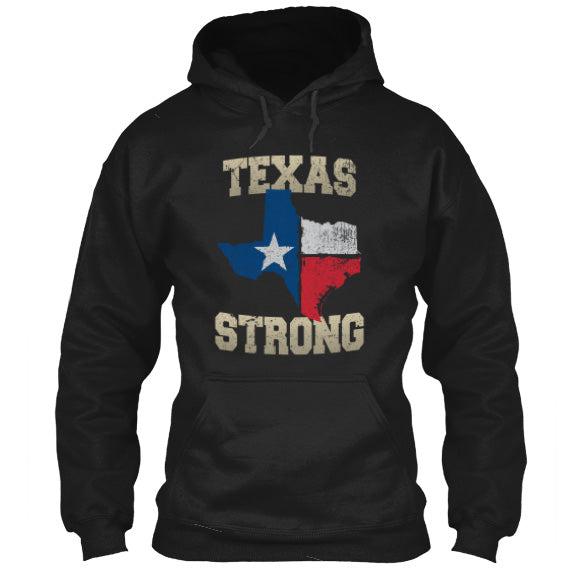 Texas Flag Texas Strong T-Shirt Vintage Texas Flag Hoodie Black