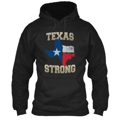 Texas Flag Texas Strong T-Shirt Vintage Texas Flag Hoodie Black