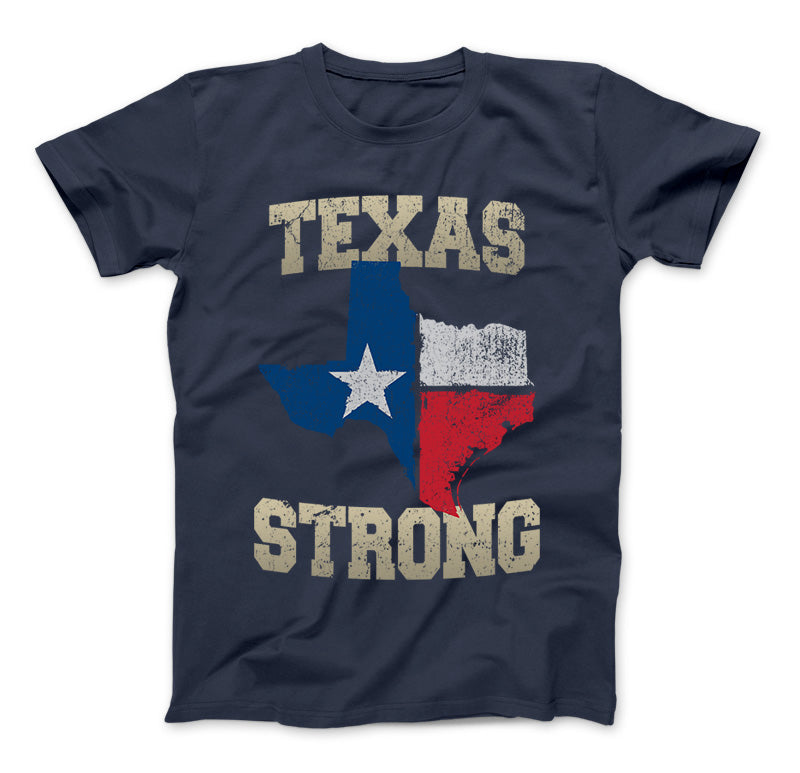 Texas Flag Texas Strong T-Shirt Vintage Texas Flag Standard T Navy