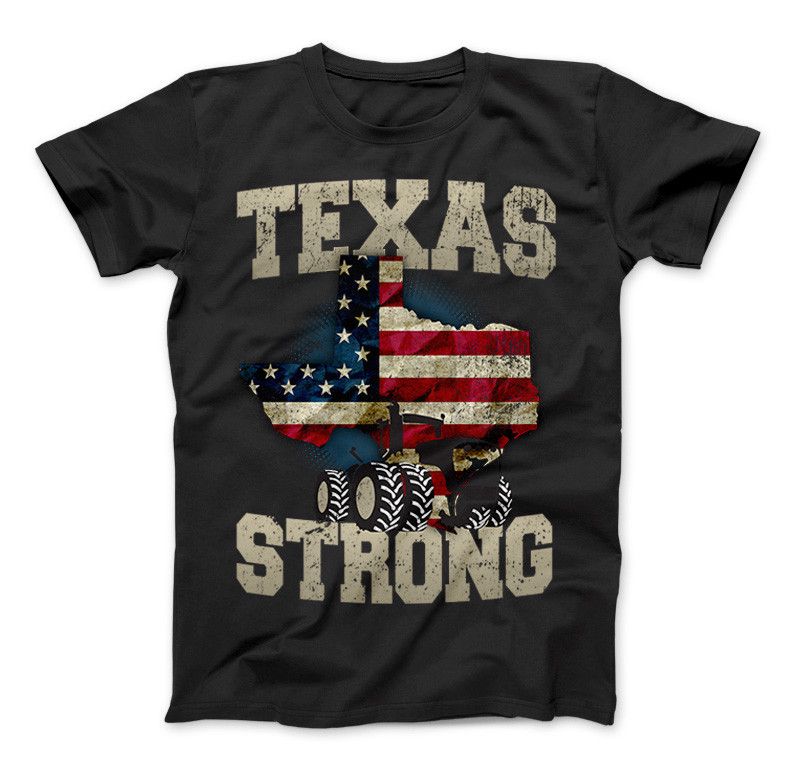 Texas Farm Strong Limited Edition Print Texas State Farming T-Shirt & Apparel Standard T Black