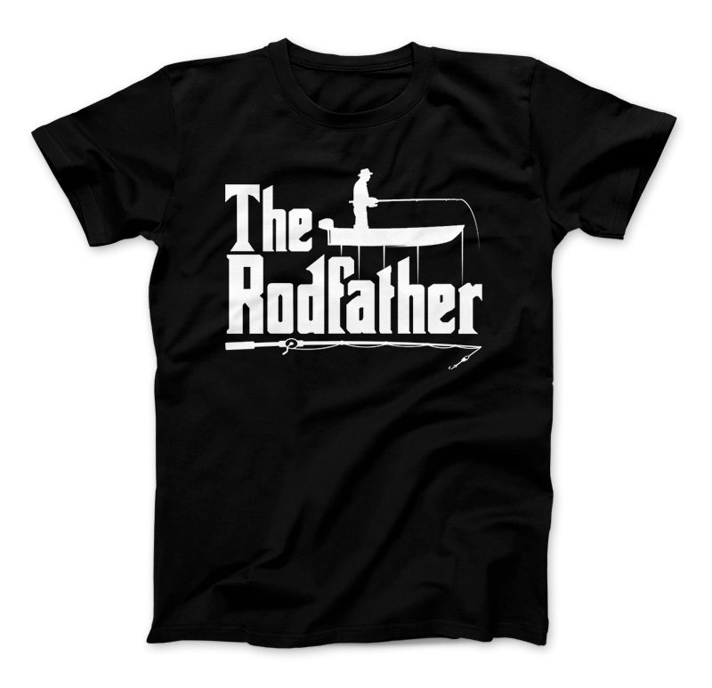 The Rodfather T-Shirt, Fishing Shirt, Fisherman, Fishing Shirt Black