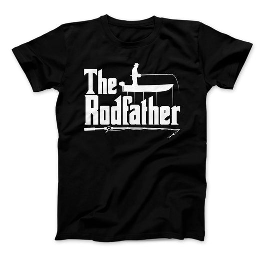The Rodfather T-Shirt, Fishing Shirt, Fisherman, Fishing Shirt Black