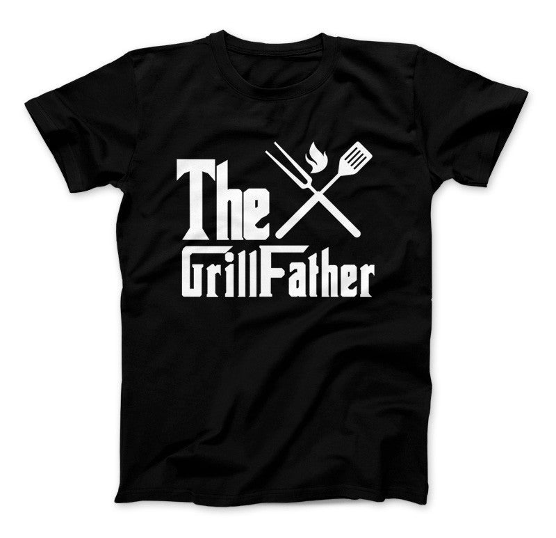 The GrillFather Dads BBQ T-Shirt Father's Day Standard T Black