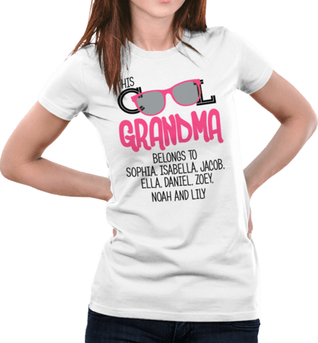 Image of This Cool Grandma Belongs To Personalized T-shirt & Apparel - Love Family & Home