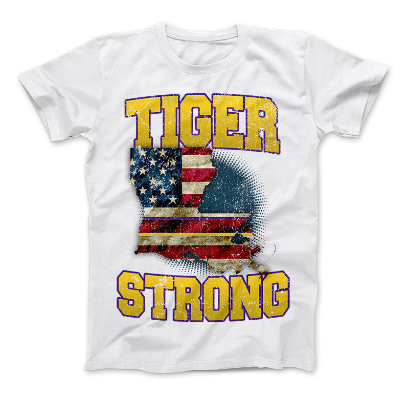 Tiger Strong Limited Edition Print T-Shirt & Apparel Standard T White