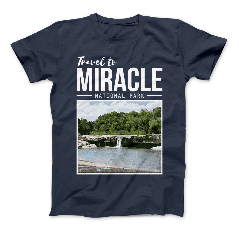 Miracle Texas Travel To Miracle National Park T-Shirt Inspired By The Leftovers Navy Standard T