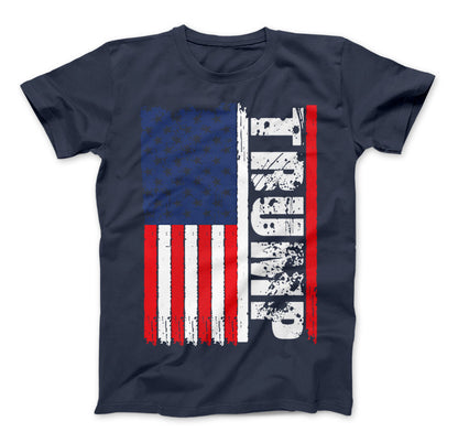 Trump American Flag Limited Edition Print T-Shirt & Apparel Standard T Navy