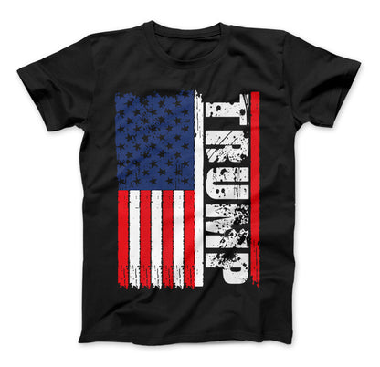 Trump American Flag Limited Edition Print T-Shirt & Apparel Standard T Black
