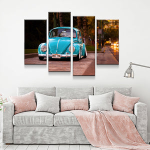 Volkswagen Beetle Bug 4-Piece Wall Art Canvas - Love Family & Home