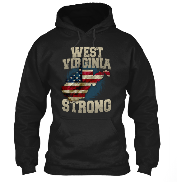 West Virginia Strong T-Shirt & Apparel WV Strong Hoodie Black