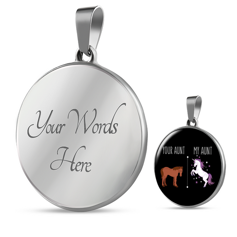 Image of Your Aunt My Aunt Necklace With Engraving Options For Your Favorite Niece - Love Family & Home