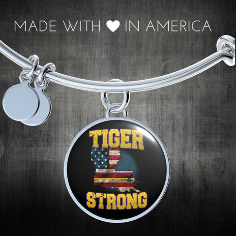 Image of Tiger Strong Purple & Gold bangle - Love Family & Home