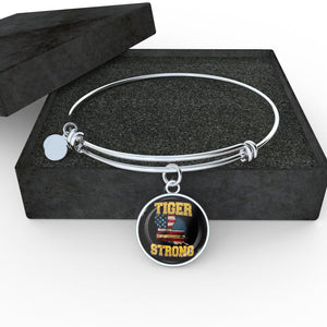 Tiger Strong Purple & Gold bangle - Love Family & Home