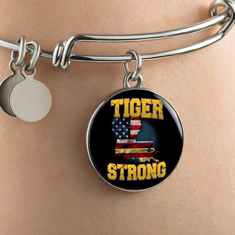 Image of Tiger Strong Purple & Gold bangle - Love Family & Home