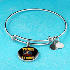 Tiger Strong Purple & Gold bangle - Love Family & Home