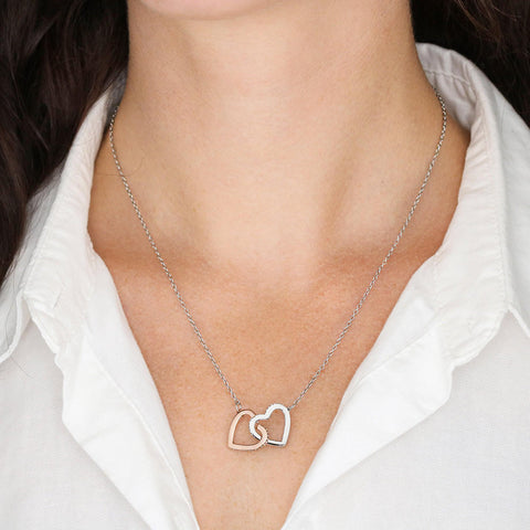 Image of To My Daughter You Will Always Be My Baby Girl Love Mom Interlocking Heart Necklace - Love Family & Home